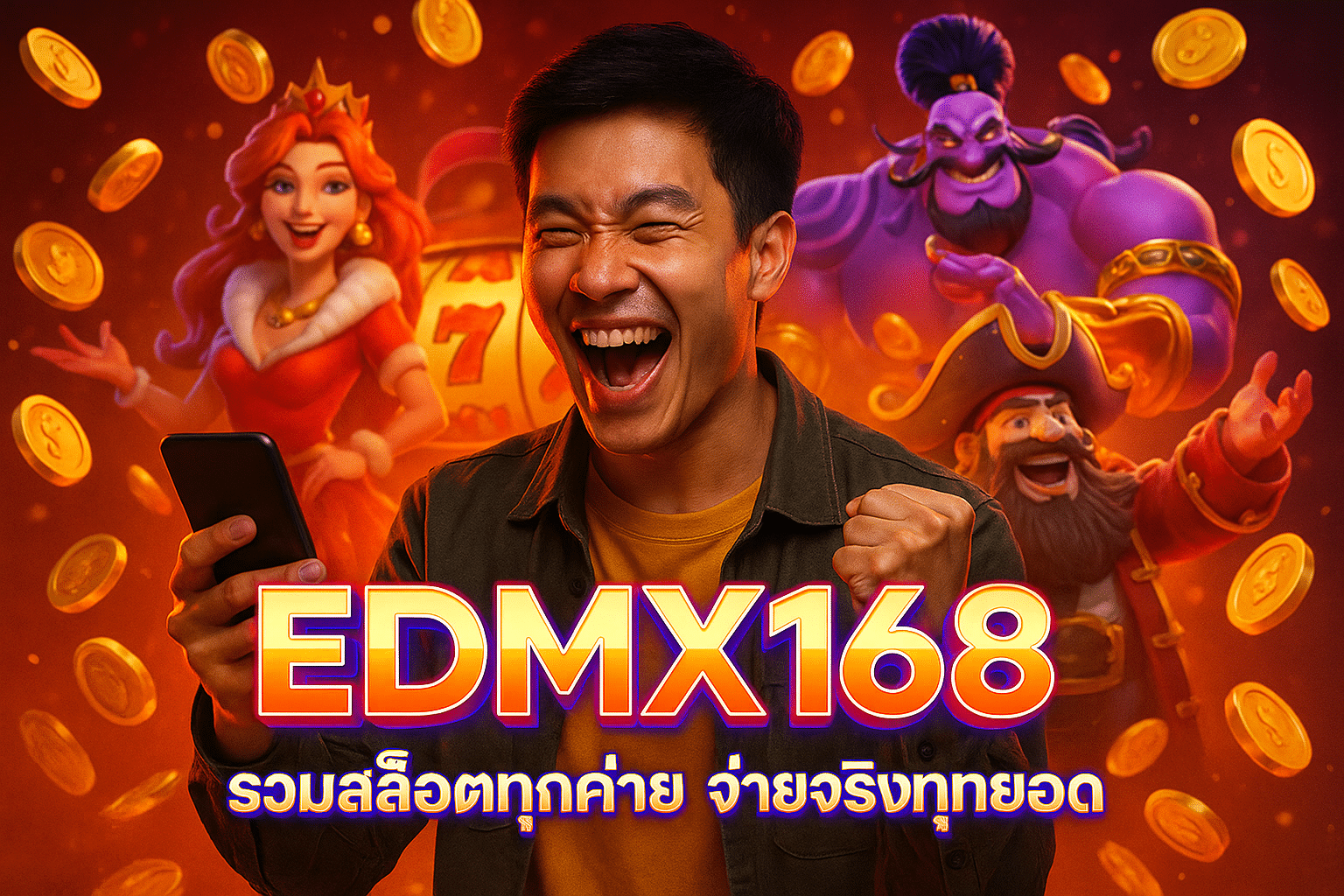 EDMX168 รวมสล็อตทุกค่าย จ่ายจริงทุกยอด